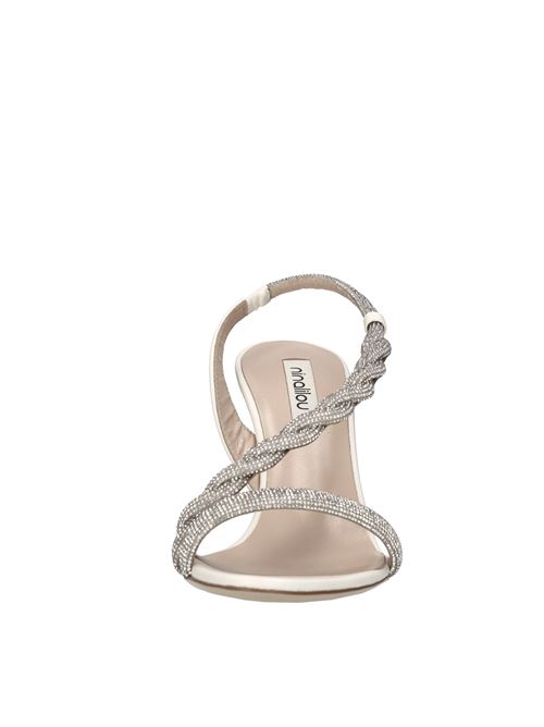 Sandali in pelle e microstrass NINALILOU | 321043L9 NAPPAAVORIO